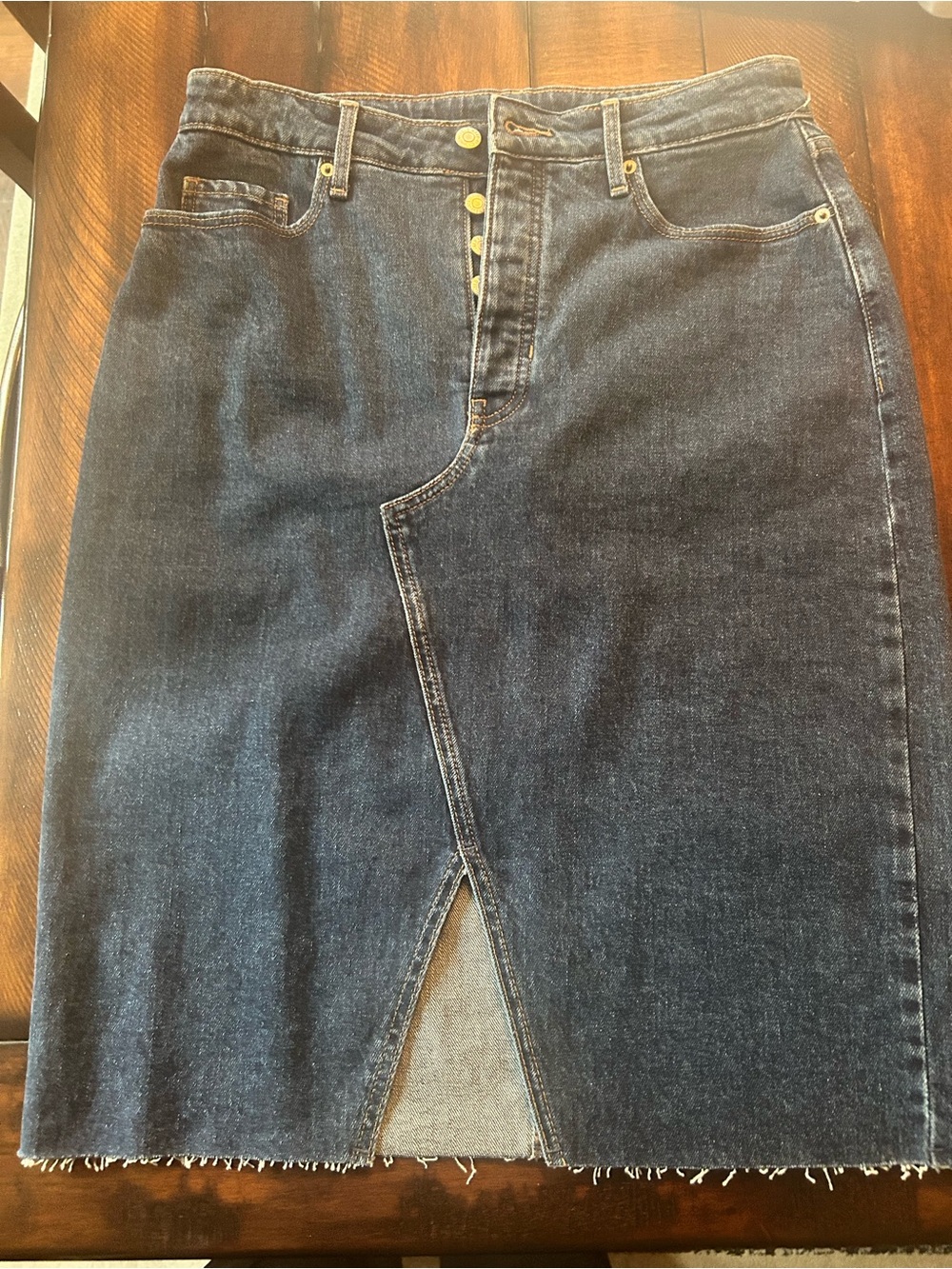 Old Navy Dark Blue Straight Denim Jeans Skirt